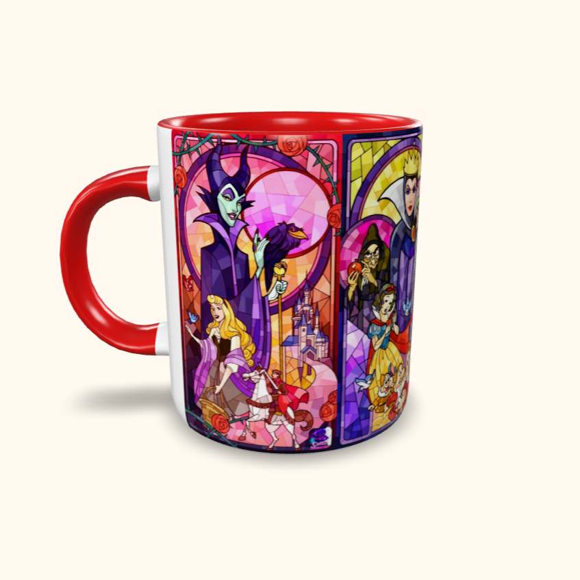 Caneca de Cerâmica Vilãs dos desenhos