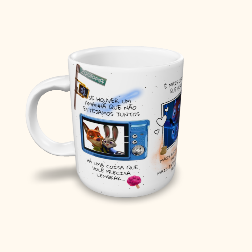 Caneca de Cerâmica Zootopia - Se Houver um Amanhã