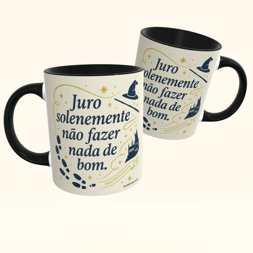 Caneca de Cerâmica Harry Potter - Juro solenemente