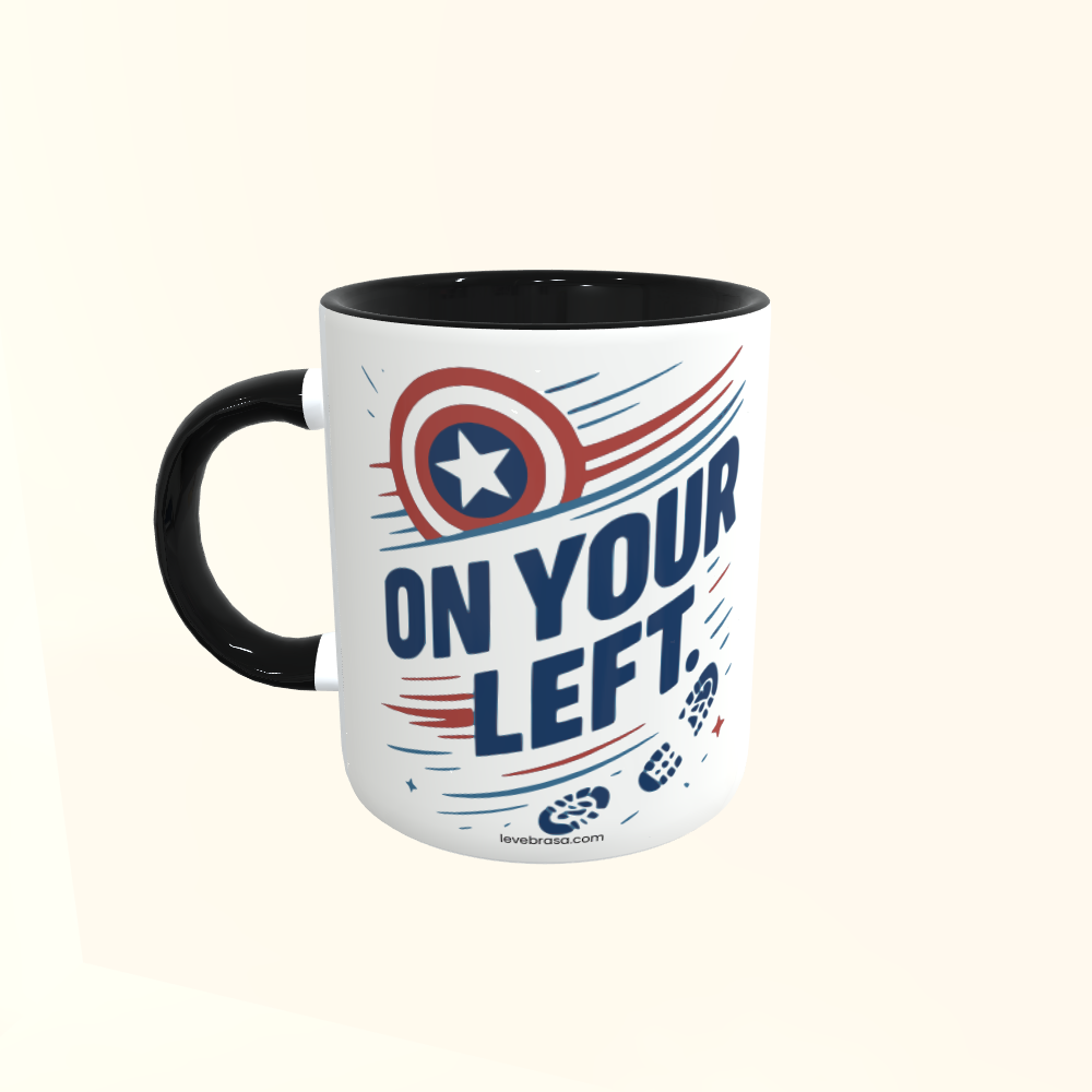 Caneca de Cerâmica Capitão América - On your left
