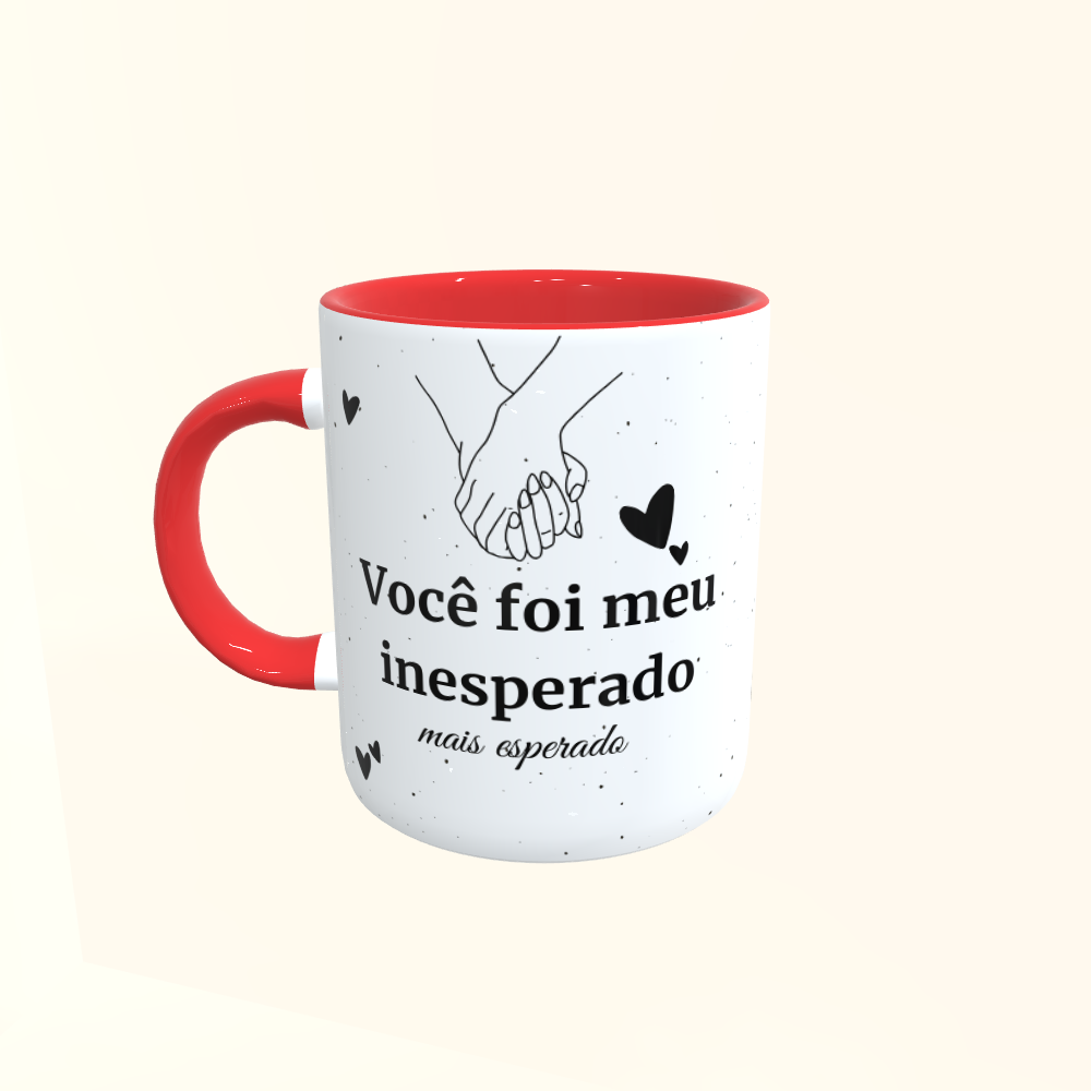 Caneca de Cerâmica Dia dos Namorados - Meu inesperado