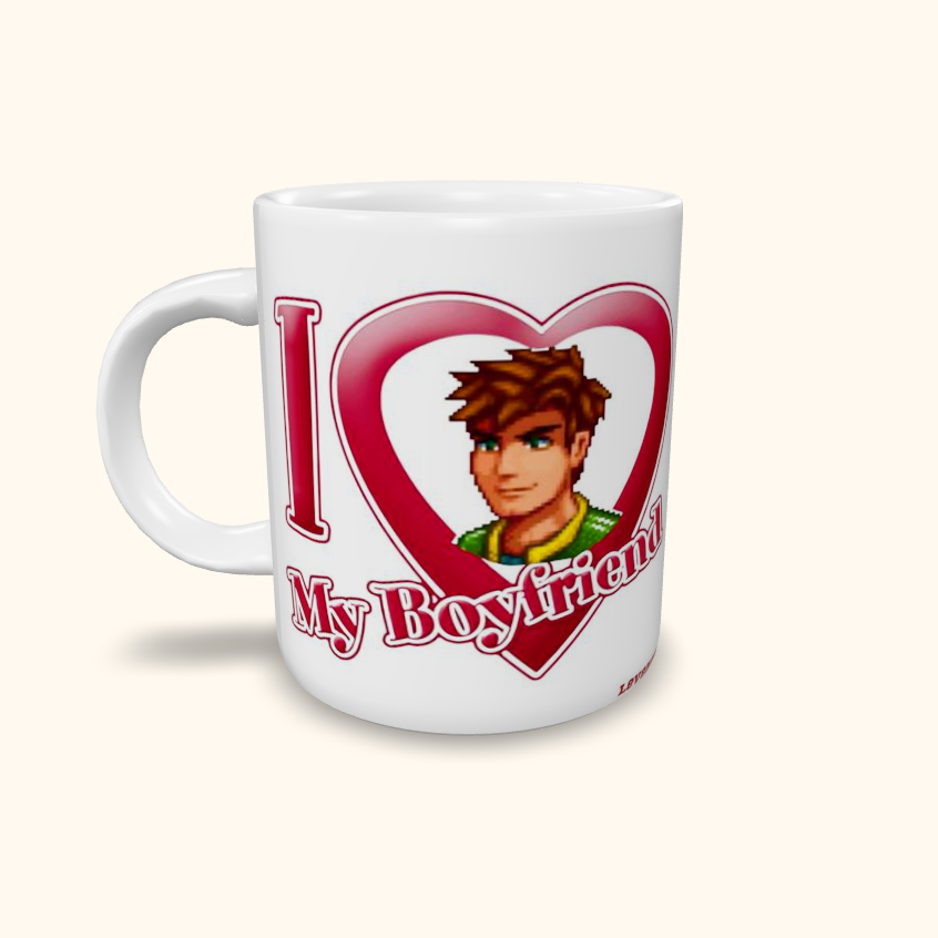 Caneca de Cerâmica I Love My Boyfriend - Stardew Valley - Alex