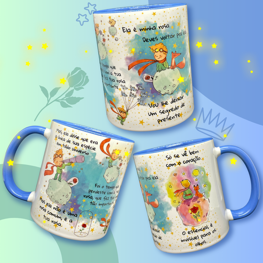 Caneca de Cerâmica Filmes - Pequeno Principe Frases