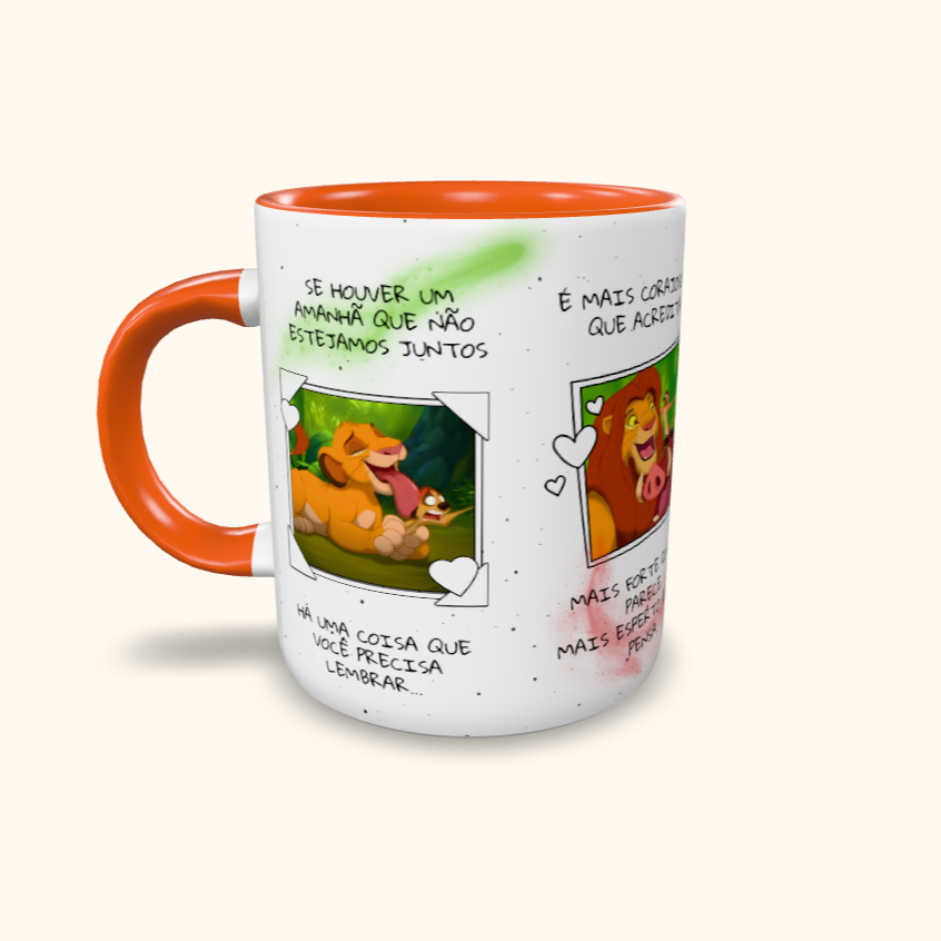 Caneca de Cerâmica Rei Leão - Se Houver um Amanhã