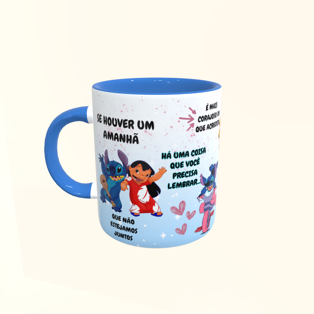 Caneca de Cerâmica Filmes - Stitch - Se houver um amanhã
