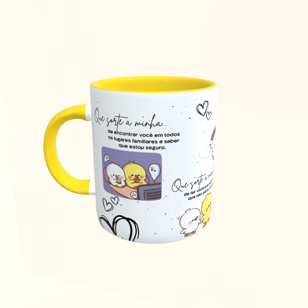 Caneca de Cerâmica Dia dos Namorados - Pato-da vida