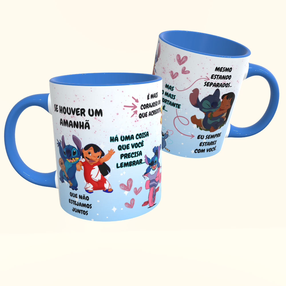 Caneca de Cerâmica Filmes - Stitch - Se houver um amanhã