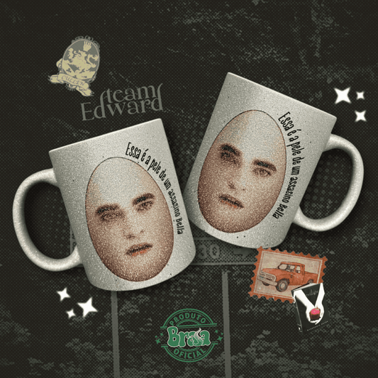 Caneca Glitter Prata Eggward