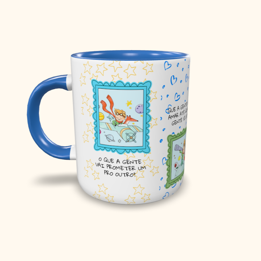 Caneca de Cerâmica Pequeno Príncipe - O que a gente vai prometer