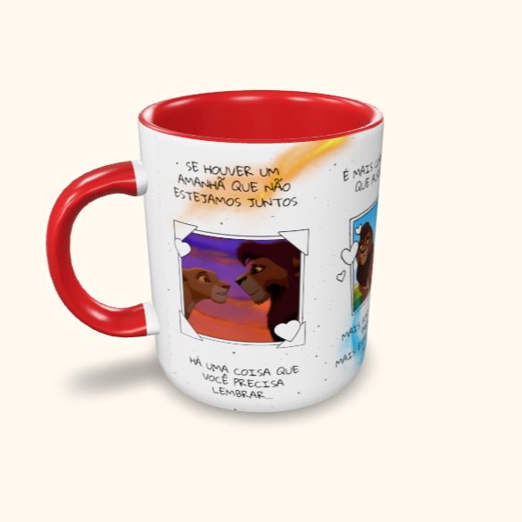 Caneca de Cerâmica Dia dos Namorados - Kiara e Kovu