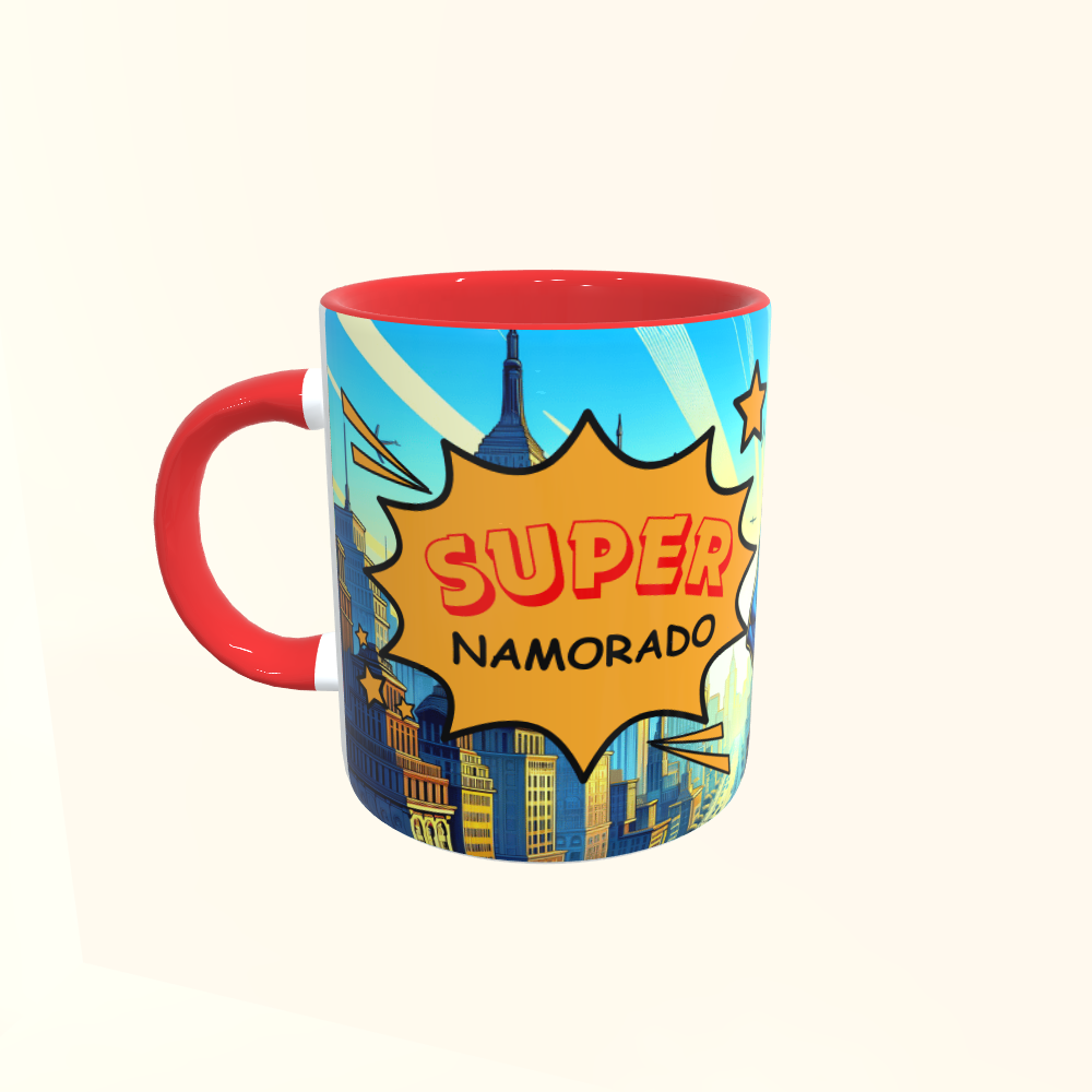 Caneca de Cerâmica Dia dos Namorados - Super namorado