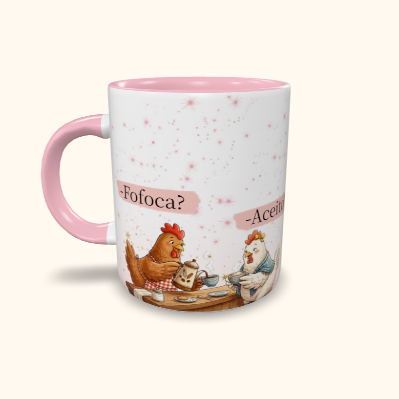 Caneca de Cerâmica Fofoca Aceito