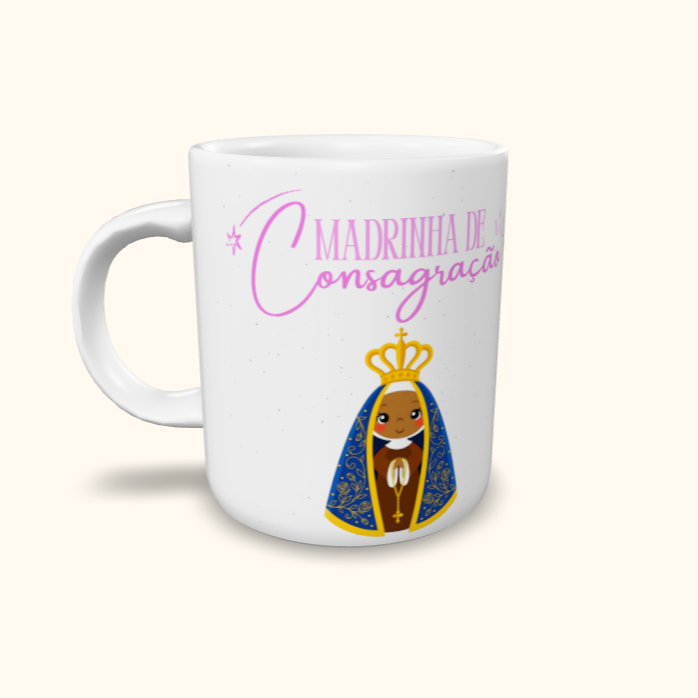 Caneca de Cerâmica Madrinha de Consagração