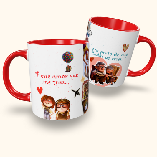 Caneca de Cerâmica Namorados - Carl & Ellie