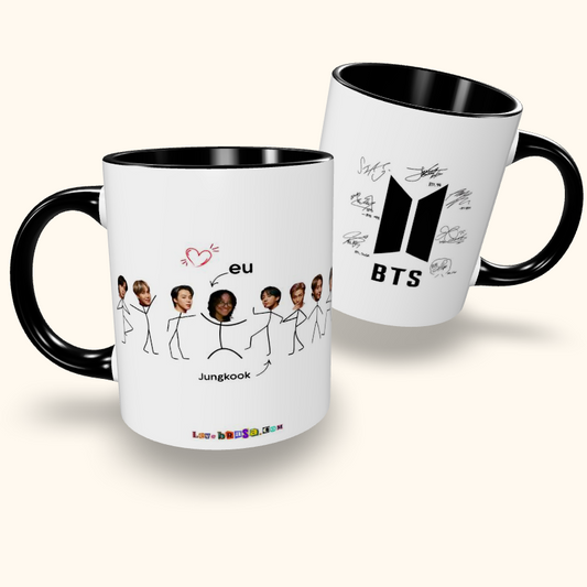 Caneca de Cerâmica Personalizada - BTS - Rostinhos