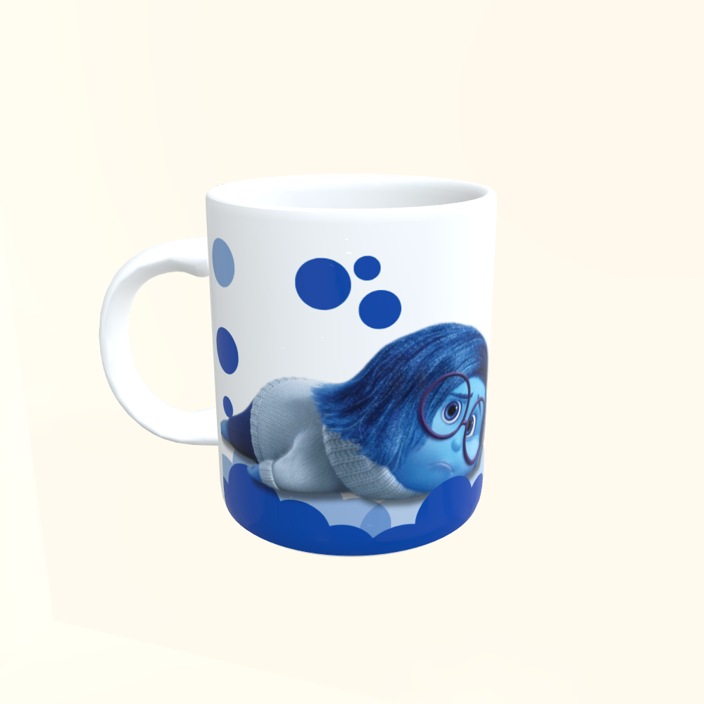 Caneca de Cerâmica Divertidamente - Tristeza - Frase