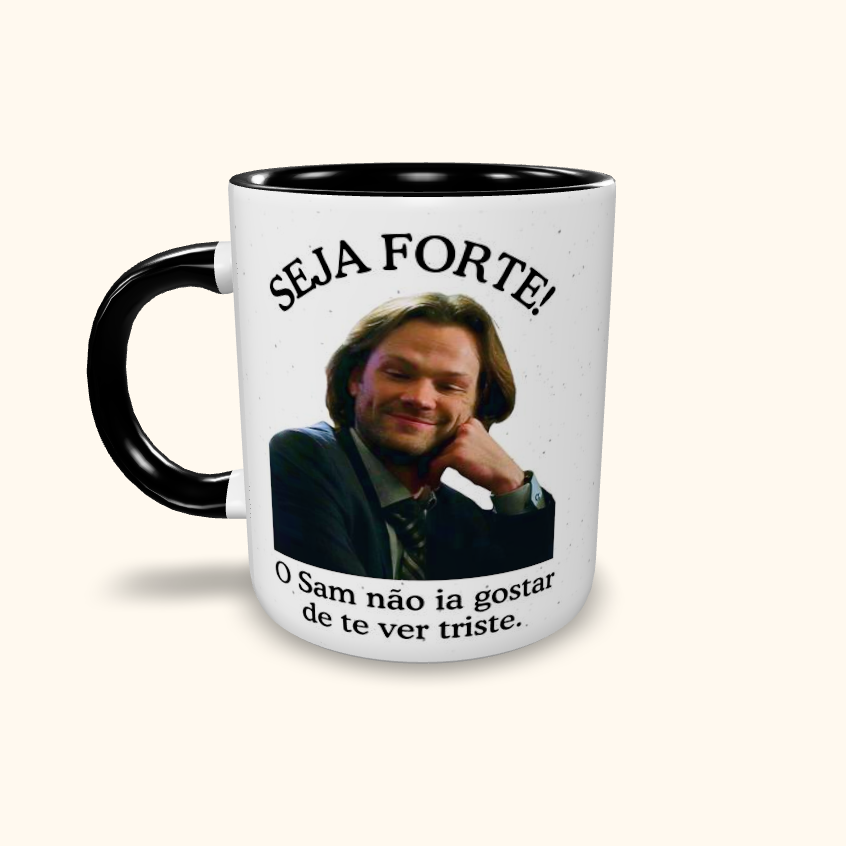 Caneca de Cerâmica Seja Forte Supernatural - Sam