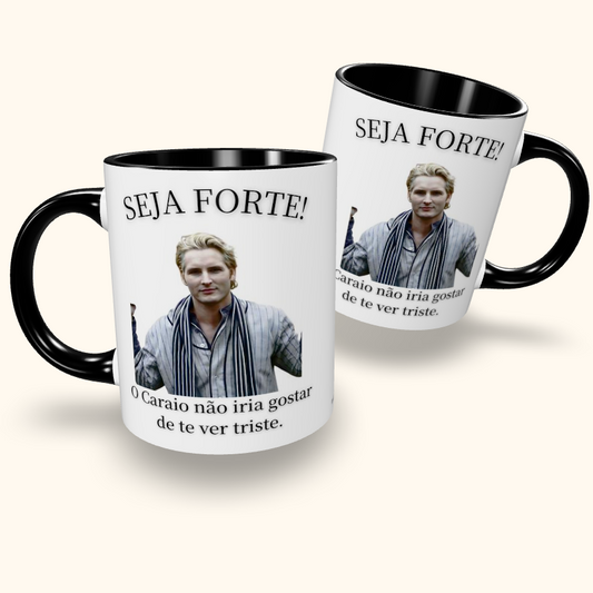 Caneca de Cerâmica Seja Forte Crepúsculo - Caraio