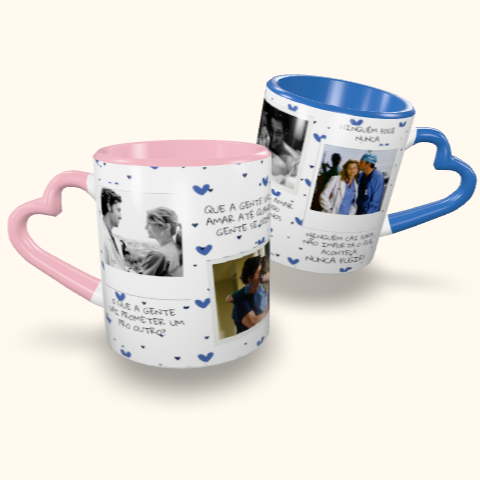 Caneca de Cerâmica Dia dos Namorados - Grey's Anatomy