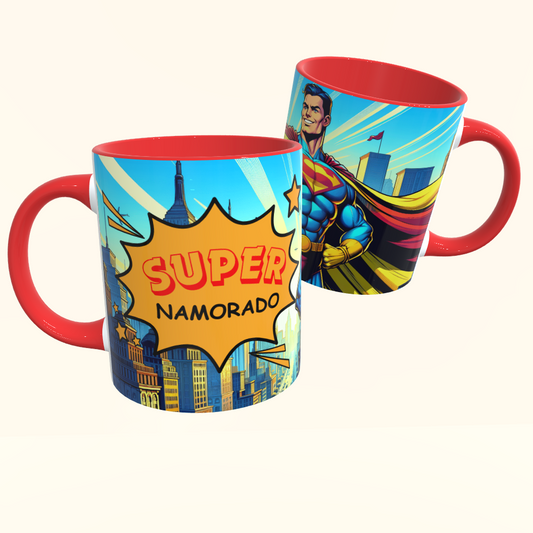 Caneca de Cerâmica Dia dos Namorados - Super namorado