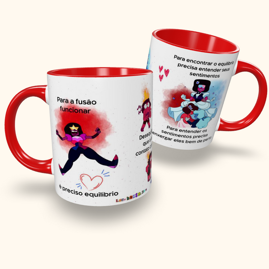 Caneca de Cerâmica Desenhos - Garnet - Para a fusão funcionar