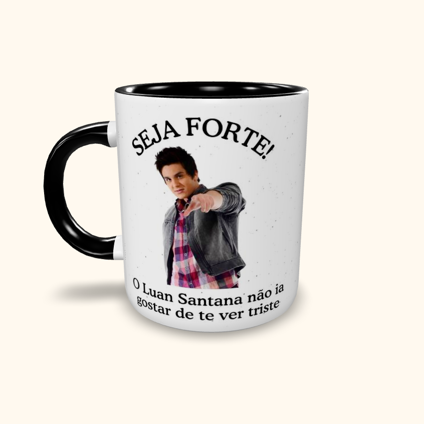 Caneca de Cerâmica Seja Forte Luan Santana