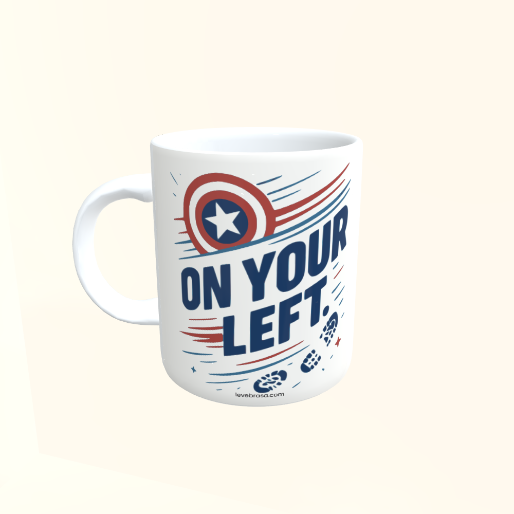 Caneca de Cerâmica Capitão América - On your left
