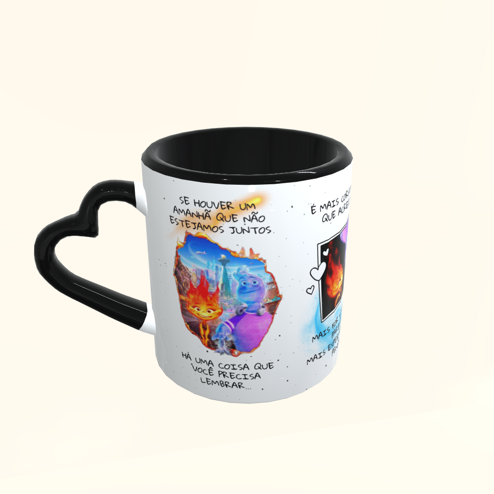 Caneca de Cerâmica Dia dos Namorados - Elementos