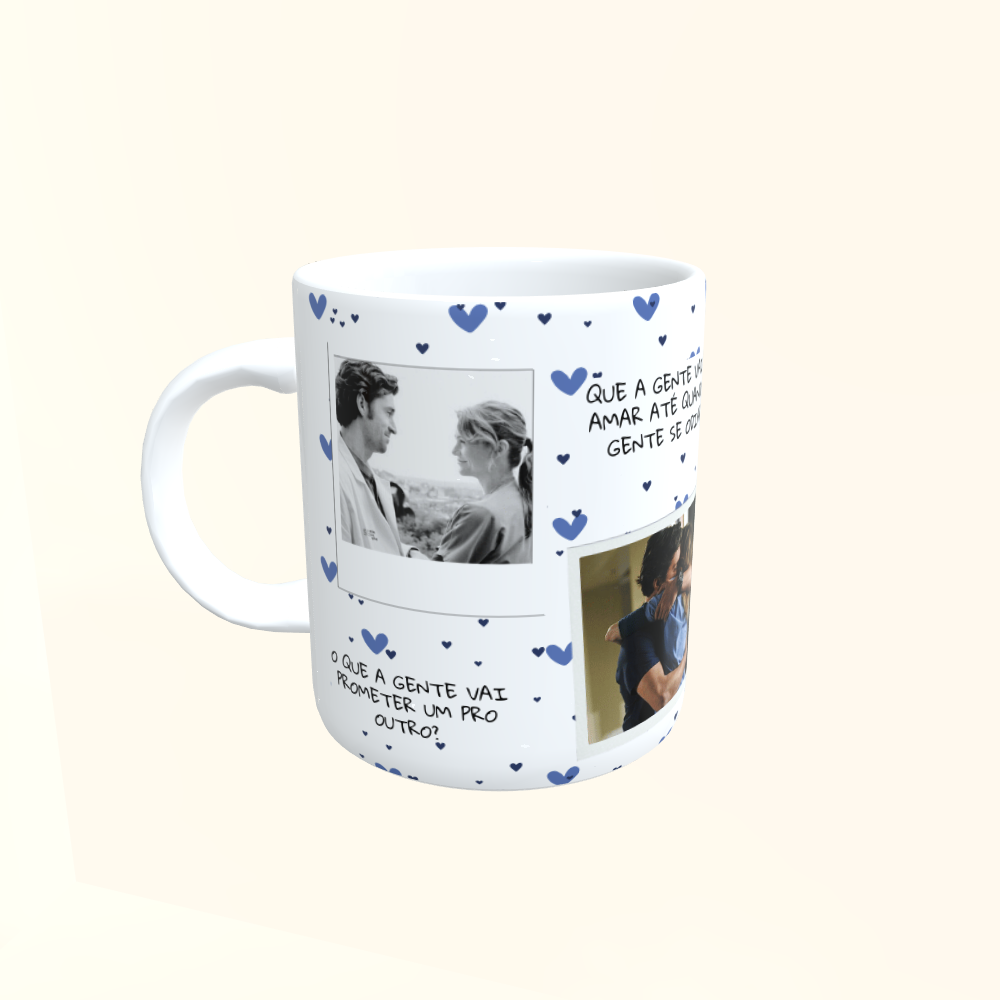 Caneca de Cerâmica Dia dos Namorados - Grey's Anatomy