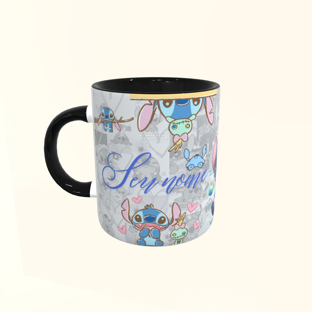 Caneca de Cerâmica Filmes - Stitch c/ Seu Nome