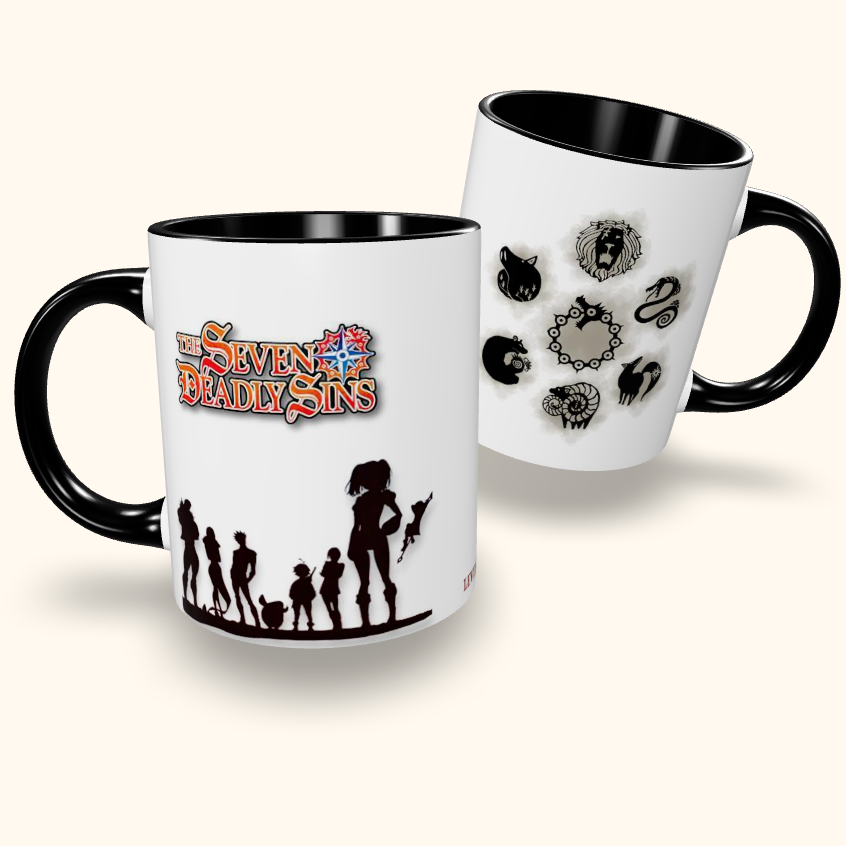 Caneca de Cerâmica Animes - Sete Pecados - Nanatsu no Taizai