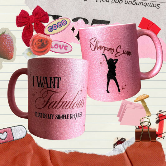 Caneca Glitter Rosa Sharpay Evans