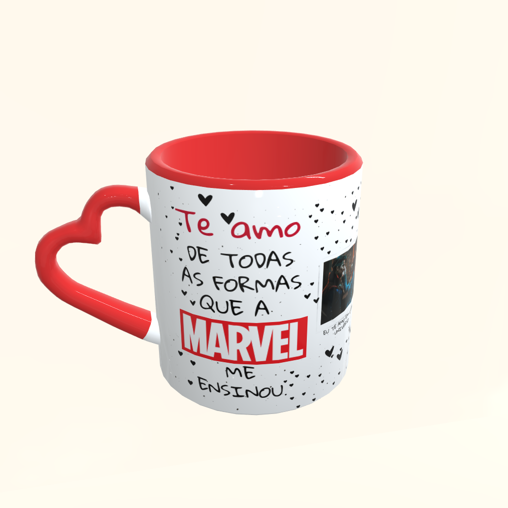 Caneca de Cerâmica Dia dos Namorados - Marvel