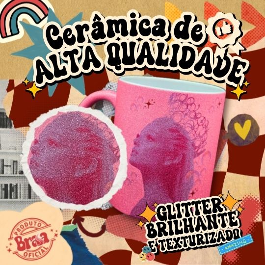 Caneca Glitter Rosa Sharpay Evans