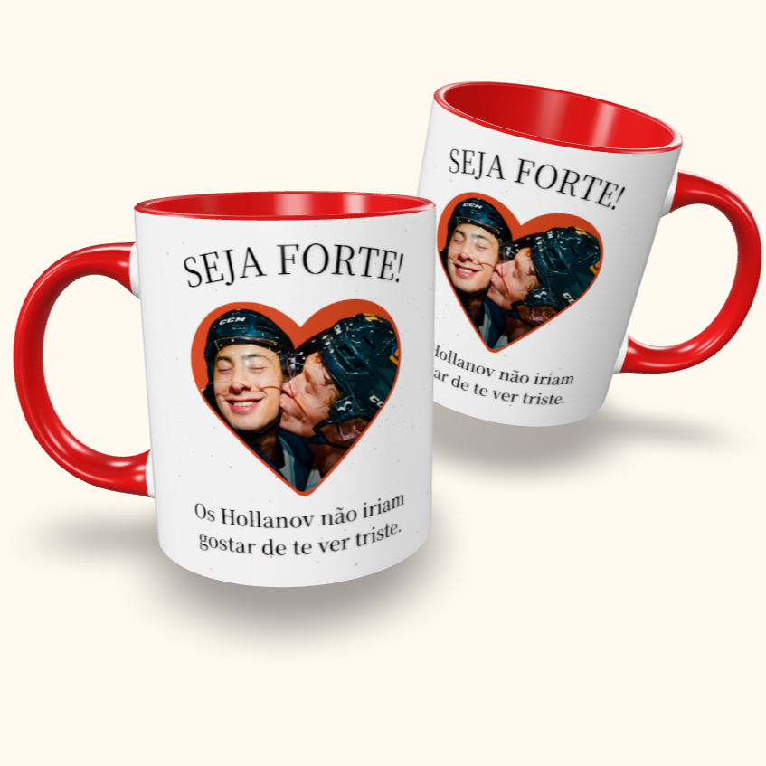 Caneca de Cerâmica Heated Rivalry - Seja forte! - Hollanov