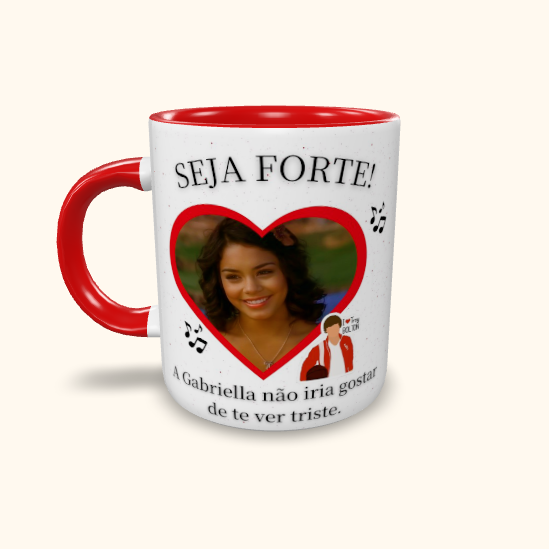 Caneca de Cerâmica Seja Forte High School Musical - Gabriella