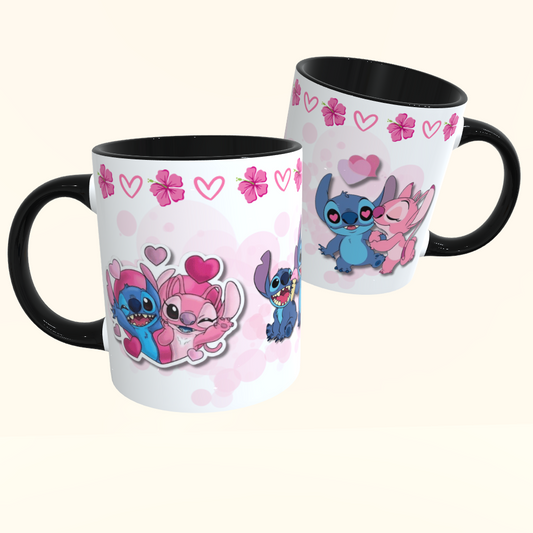 Caneca de Cerâmica Filmes - Stitch & Angel