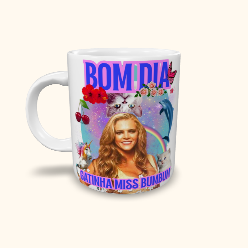 Caneca de Cerâmica Bom dia Gatinha