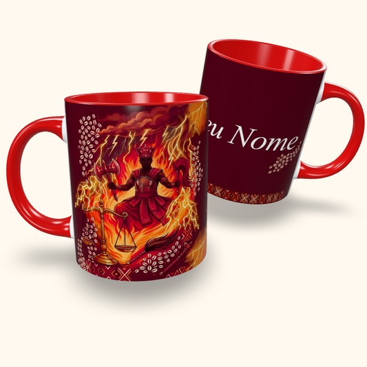 Caneca de Cerâmica Personalizada - Orixás - Xangô