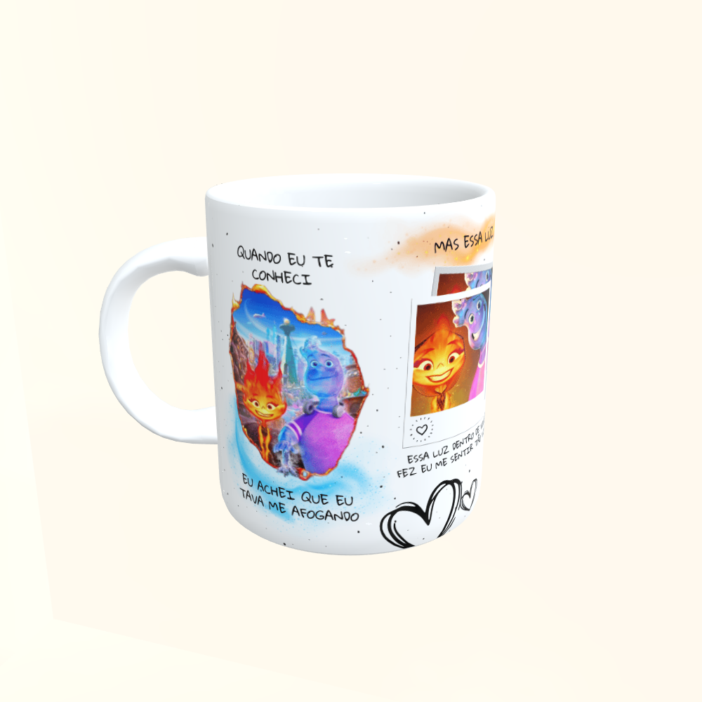 Caneca de Cerâmica Dia dos Namorados - Faísca e Gota
