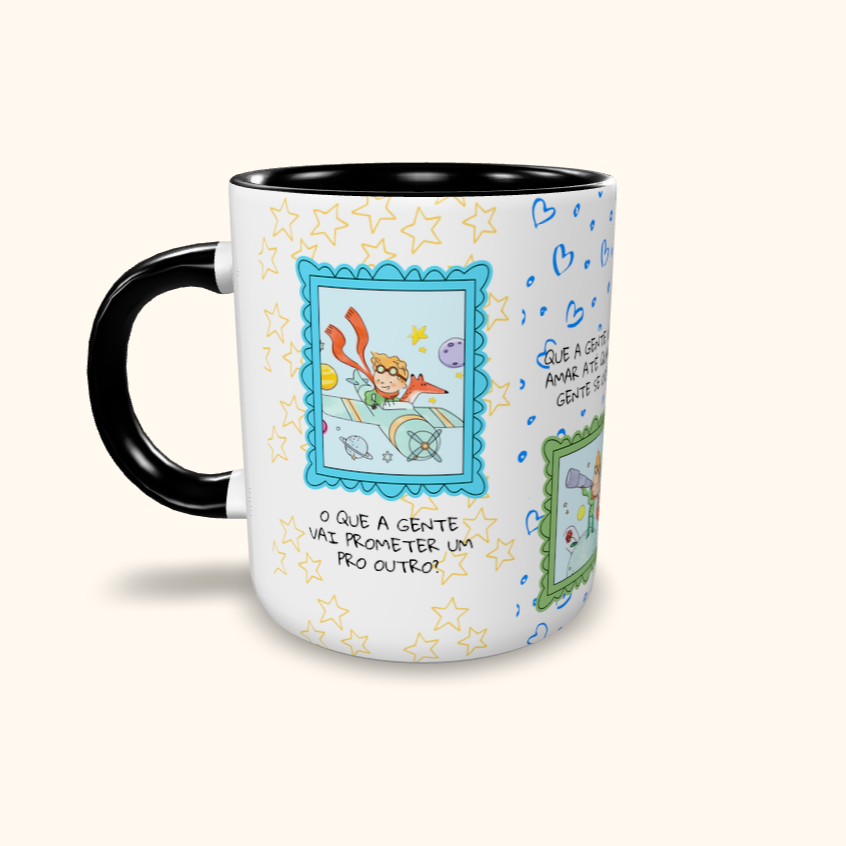 Caneca de Cerâmica Pequeno Príncipe - O que a gente vai prometer