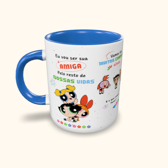 Caneca de Cerâmica Amiga pelo resto de nossas vidas - Meninas superpoderosas