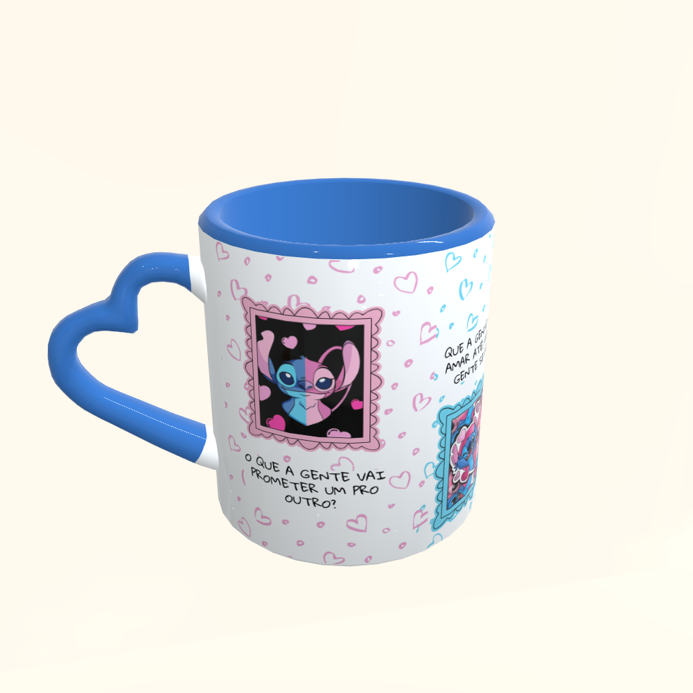 Caneca de Cerâmica Dia dos Namorados - Stitch