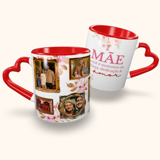 Caneca de Cerâmica Dia das Mães - Quadros Personalizados