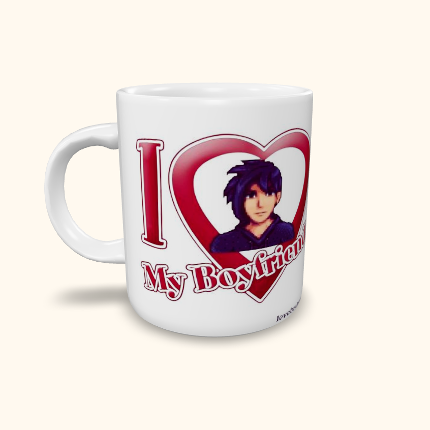Caneca de Cerâmica I Love My Boyfriend - Stardew Valley - Sebastian