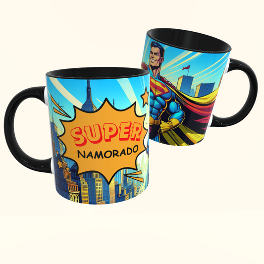 Caneca de Cerâmica Dia dos Namorados - Super namorado
