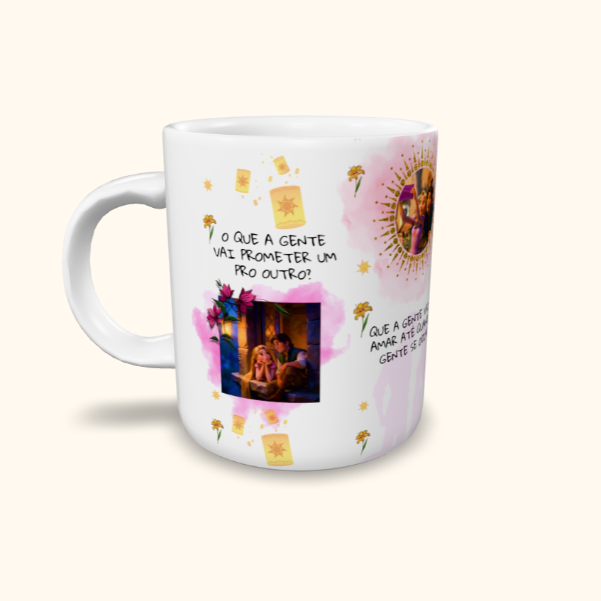 Caneca de Cerâmica Enrolados - O que a gente vai prometer