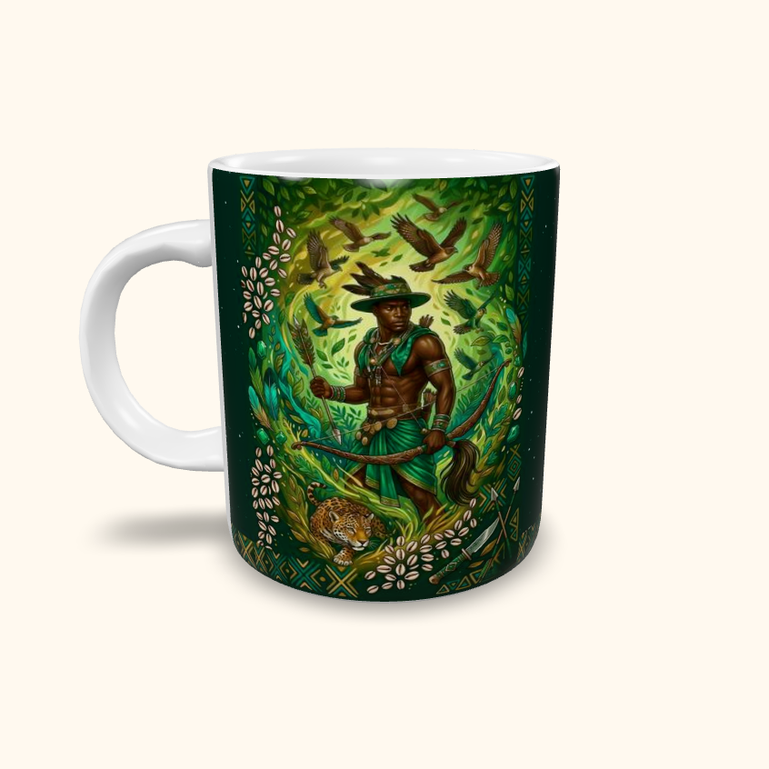 Caneca de Cerâmica Personalizada - Orixás - Oxóssi