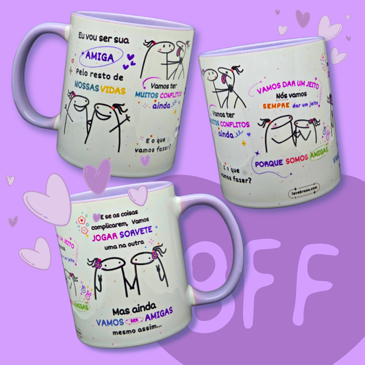 Caneca de Cerâmica Amiga pelo resto de nossas vidas