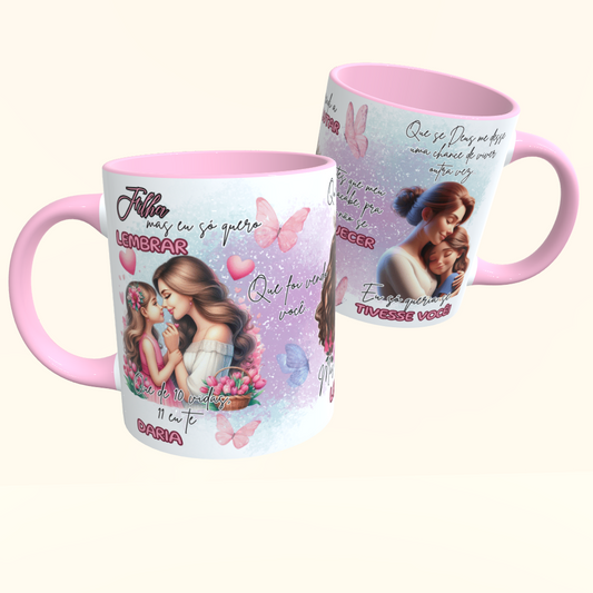 Caneca de Cerâmica Dia das Mães - Amor de mãe